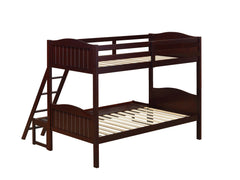 Littleton Twin/Full Bunk Bed with Ladder Espresso