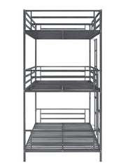 Maynard Metal Triple Twin Bunk Bed Gunmetal