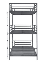 Maynard Metal Triple Twin Bunk Bed Gunmetal