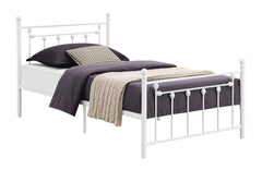 Canon Metal Slatted Headboard Platform Bed