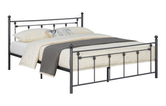 Canon Metal Slatted Headboard Platform Bed