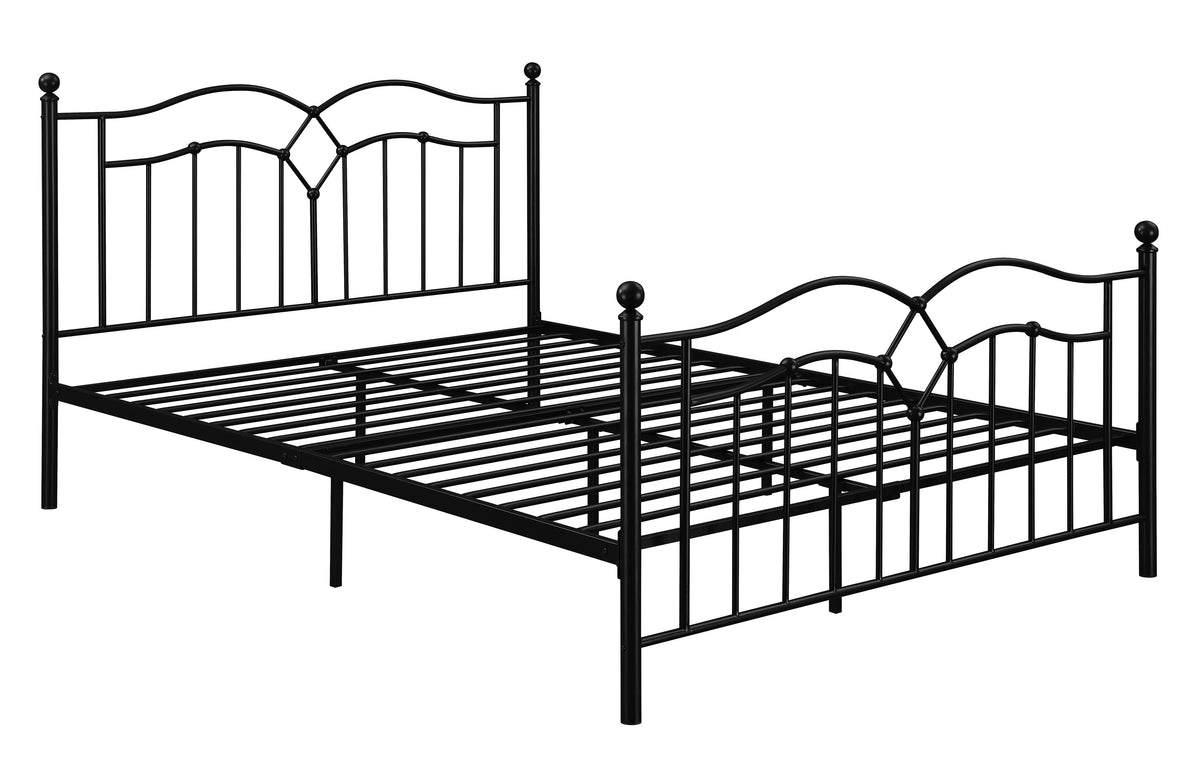 Klossen Metal Queen Bed Black