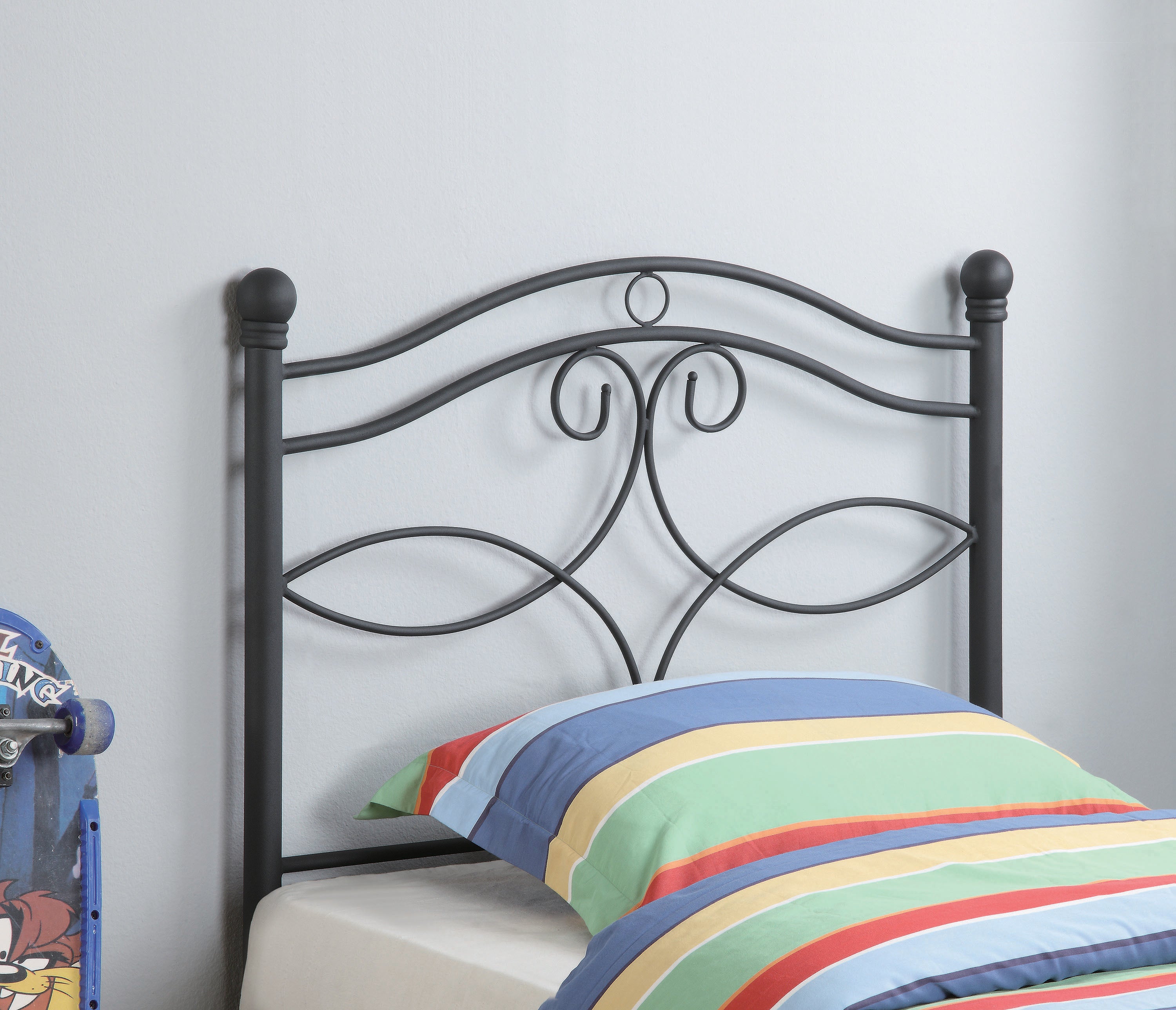 Callie Twin Metal Headboard Matte Black