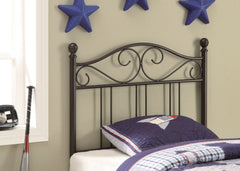 Ellis Scroll Twin Headboard Dark Bronze