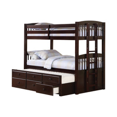 Kensington Twin over Twin Bunk Bed with Trundle Cappuccino