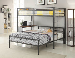 Fisher Twin Workstation Loft Bed Gunmetal