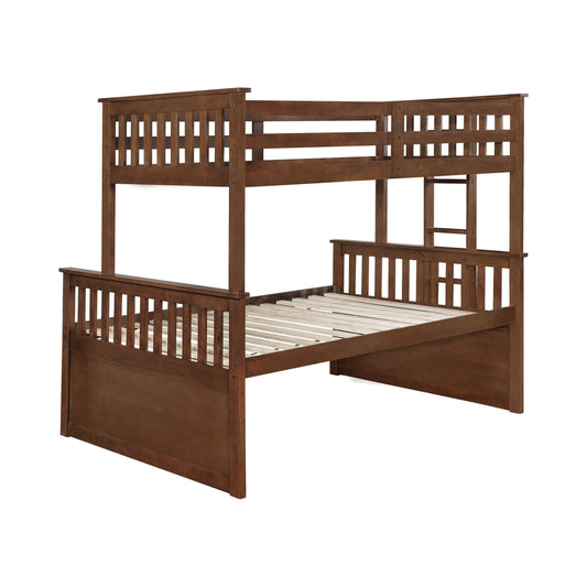 Atkin Twin Extra Long over Queen 3-drawer Bunk Bed Weathered Walnut