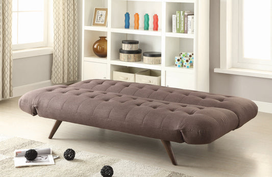 Janet Tufted Sofa Bed with Adjustable Armrest Milk Grey