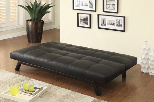 Corrie Biscuit-tufted Upholstered Sofa Bed Black