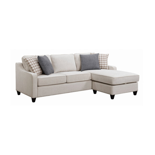 McLoughlin Upholstered Sectional Cream