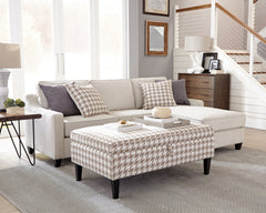 McLoughlin Upholstered Sectional Cream