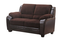 Monika Upholstered Stationary Sofa Chocolate