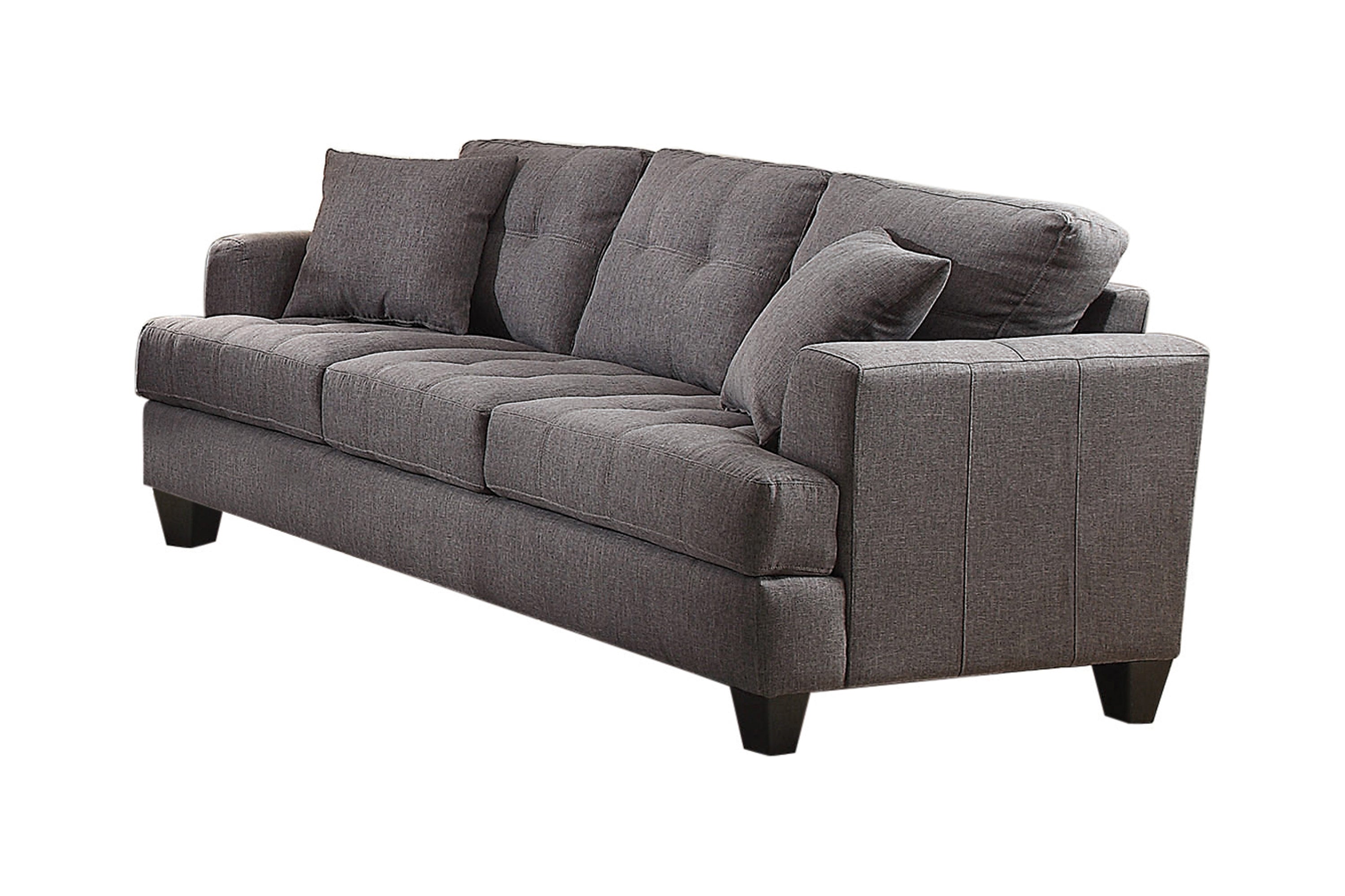 Samuel Biscuit Back Living Room Set Charcoal