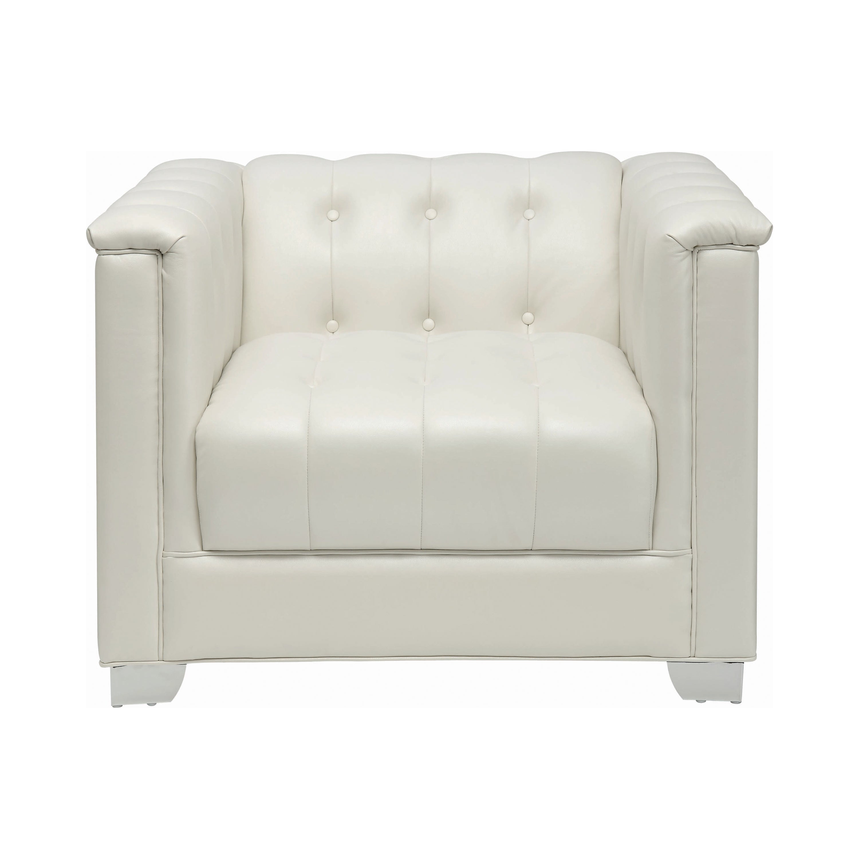 Chaviano Tufted Upholstered Chair Pearl White