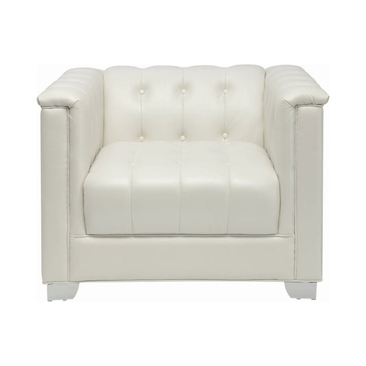 Chaviano Tufted Upholstered Chair Pearl White