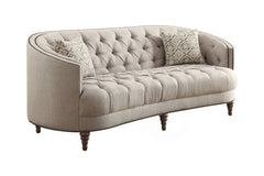 Avonlea Sloped Arm Upholstered Sofa Trim Grey