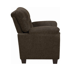 Clemintine Upholstered Chair with Nailhead Trim Brown