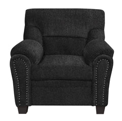 Clemintine Upholstered Sofa with Nailhead Trim Graphite