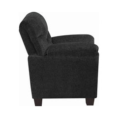 Clemintine Upholstered Chair with Nailhead Trim Graphite