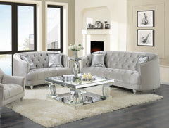 Avonlea Sloped Arm Tufted Sofa Grey