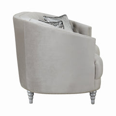 Avonlea Sloped Arm Tufted Sofa Grey