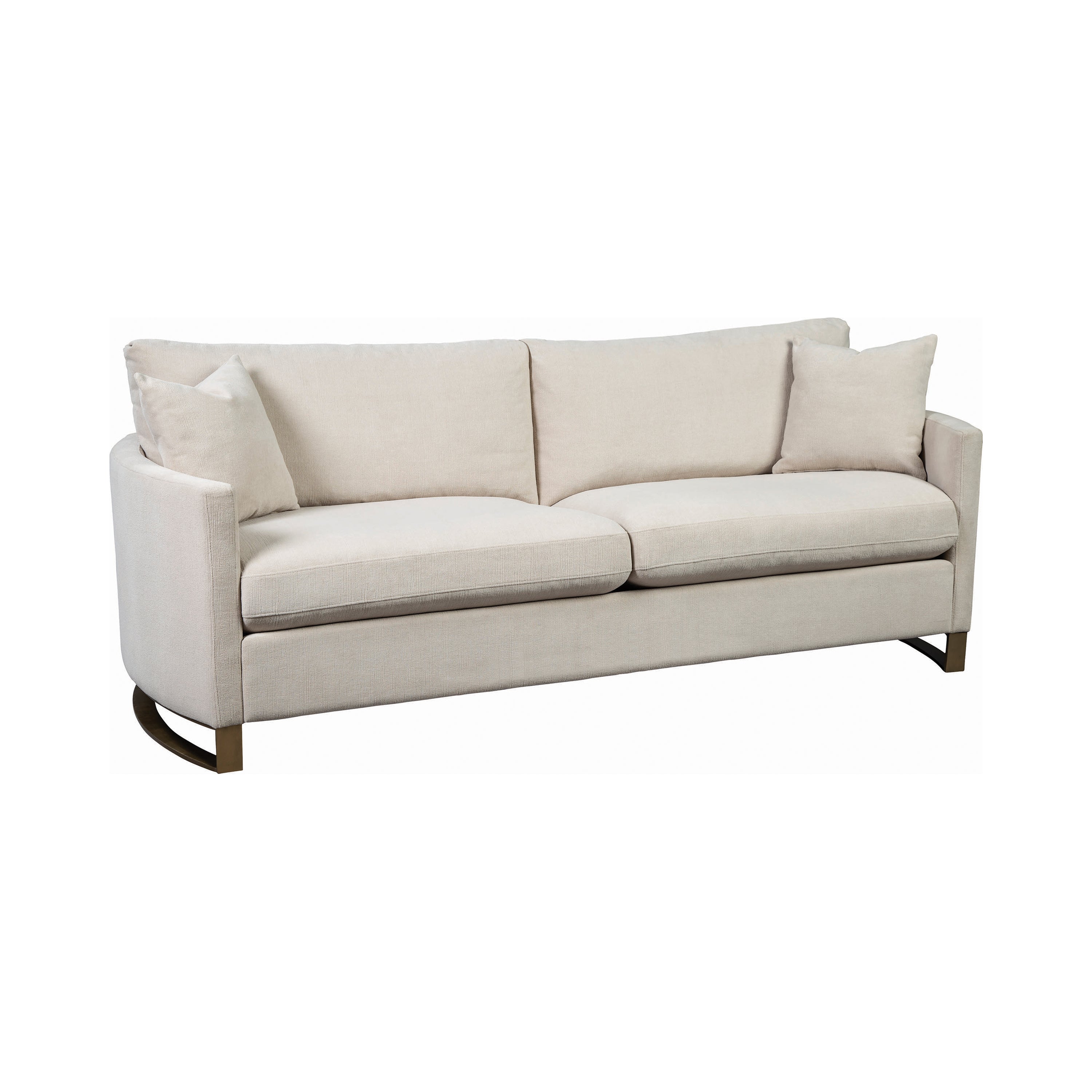 Corliss Upholstered Arched Arms Sofa Beige