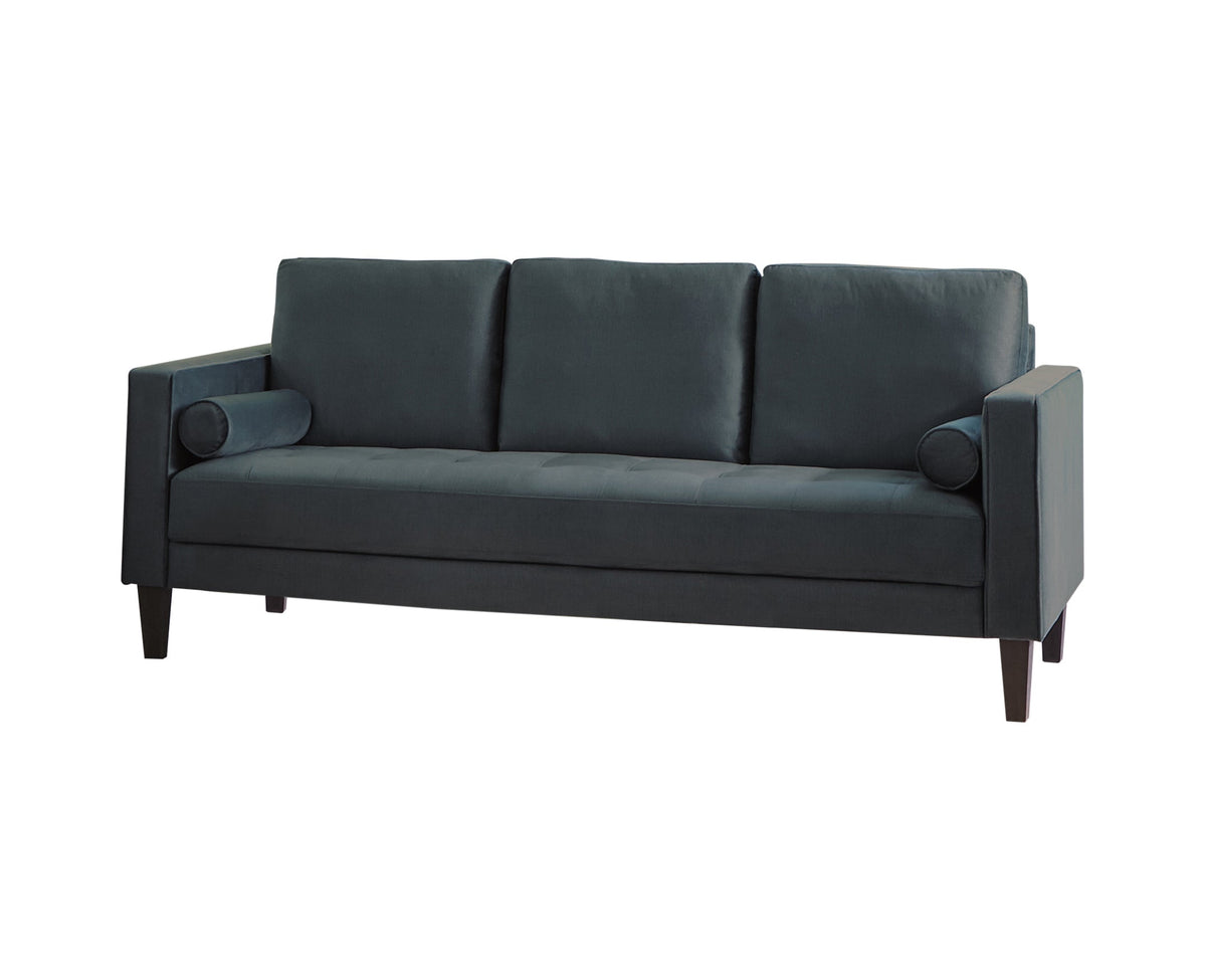 Gulfdale Cushion Back Upholstered Sofa Dark Teal