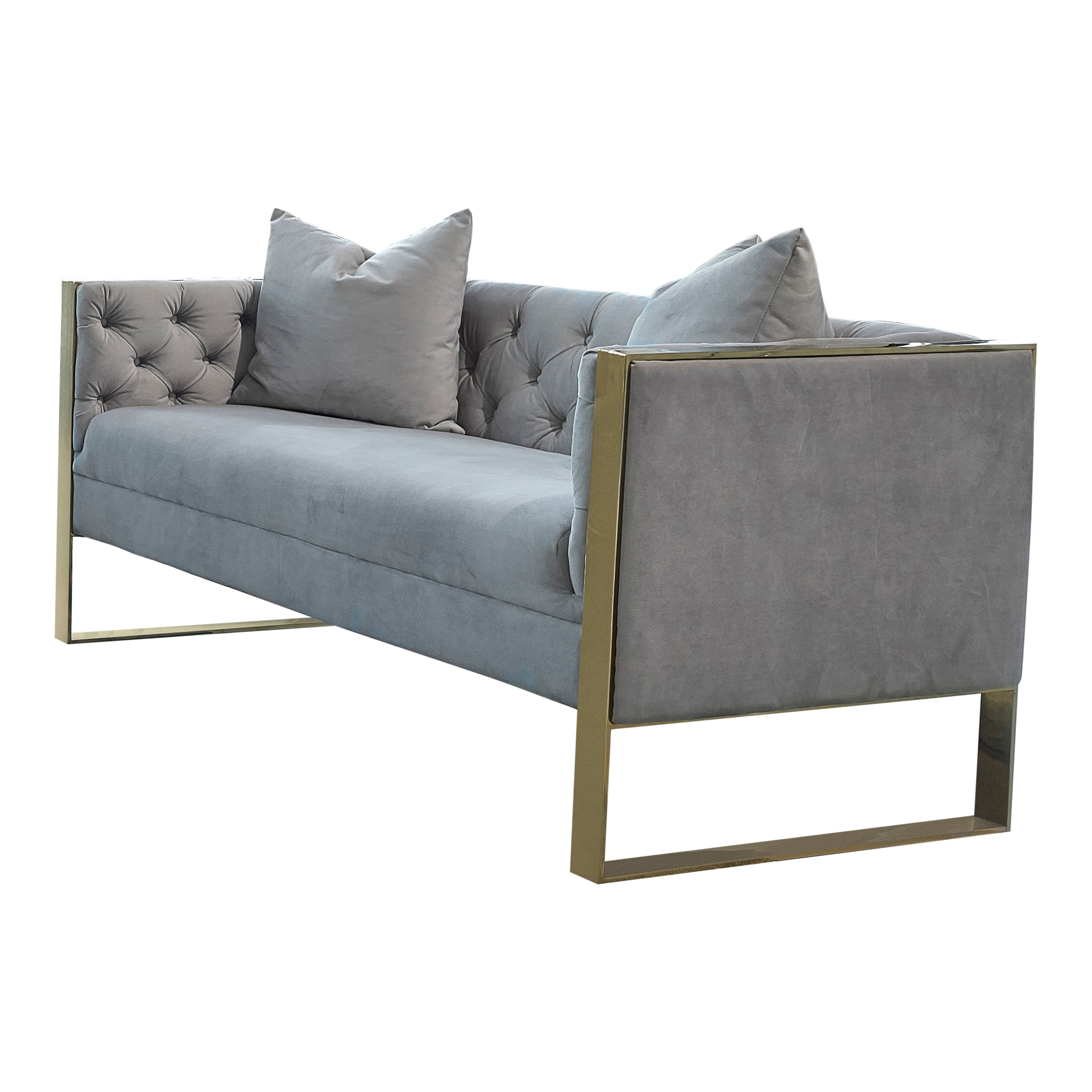 Eastbrook Tufted Back Loveseat Grey