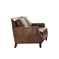 Leaton Upholstered Recessed Arms Loveseat Brown Sugar