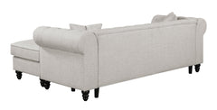 Cecilia Upholstered Tufted Sectional Oatmeal