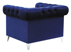 Bleker Tufted Tuxedo Arm Chair Blue