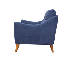 Gano Sloped Arm Upholstered Chair Navy Blue