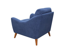 Gano Sloped Arm Upholstered Chair Navy Blue