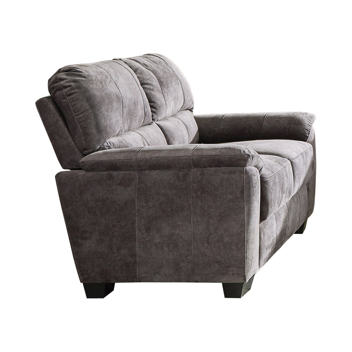 Hartsook Upholstered Pillow Top Arm Loveseat Charcoal Grey