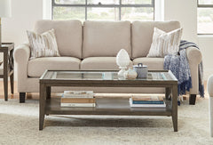 Nadine Upholstered Round Arm Sofa Oatmeal