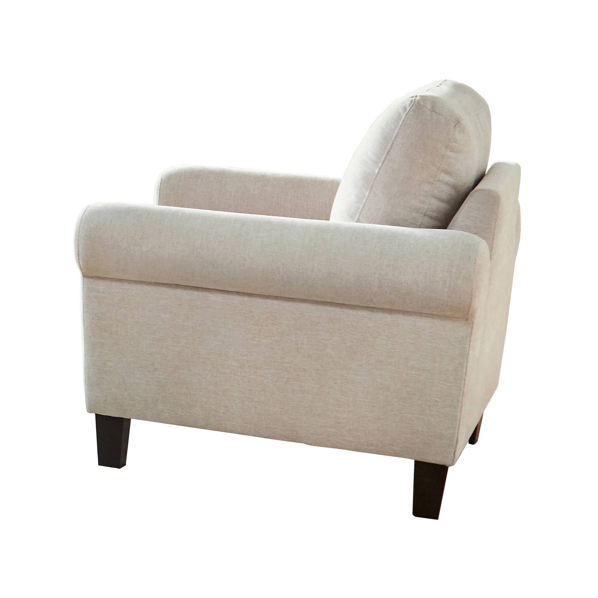 Nadine Upholstered Round Arm Chair Oatmeal