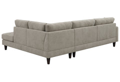 Barton Upholstered Tufted Sectional Toast and Brown