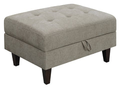 Barton Upholstered Tufted Ottoman Toast and Brown