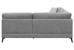 Clint Upholstered Sectional with Loose Back Grey