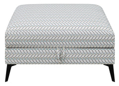 Clint Upholstered Ottoman with Tapered Legs Multi-color