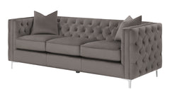 Phoebe Tufted Tuxedo Arms Sofa Urban Bronze