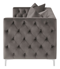 Phoebe Tufted Tuxedo Arms Sofa Urban Bronze