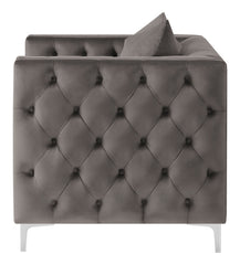 Phoebe Tufted Tuxedo Arms Chair Urban Bronze