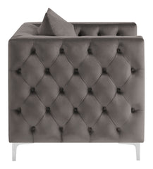 Phoebe Tufted Tuxedo Arms Chair Urban Bronze