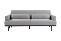 Blake Upholstered Sofa with Track Arms Sharkskin and Dark Brown