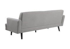 Blake Upholstered Sofa with Track Arms Sharkskin and Dark Brown