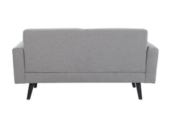 Blake Upholstered Loveseat with Track Arms Sharkskin and Dark Brown