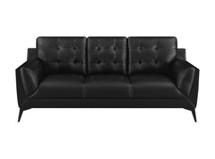 Moira Upholstered Tufted Sofa with Track Arms Black