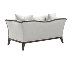 Lorraine Upholstered Loveseat with Flared Arms Beige