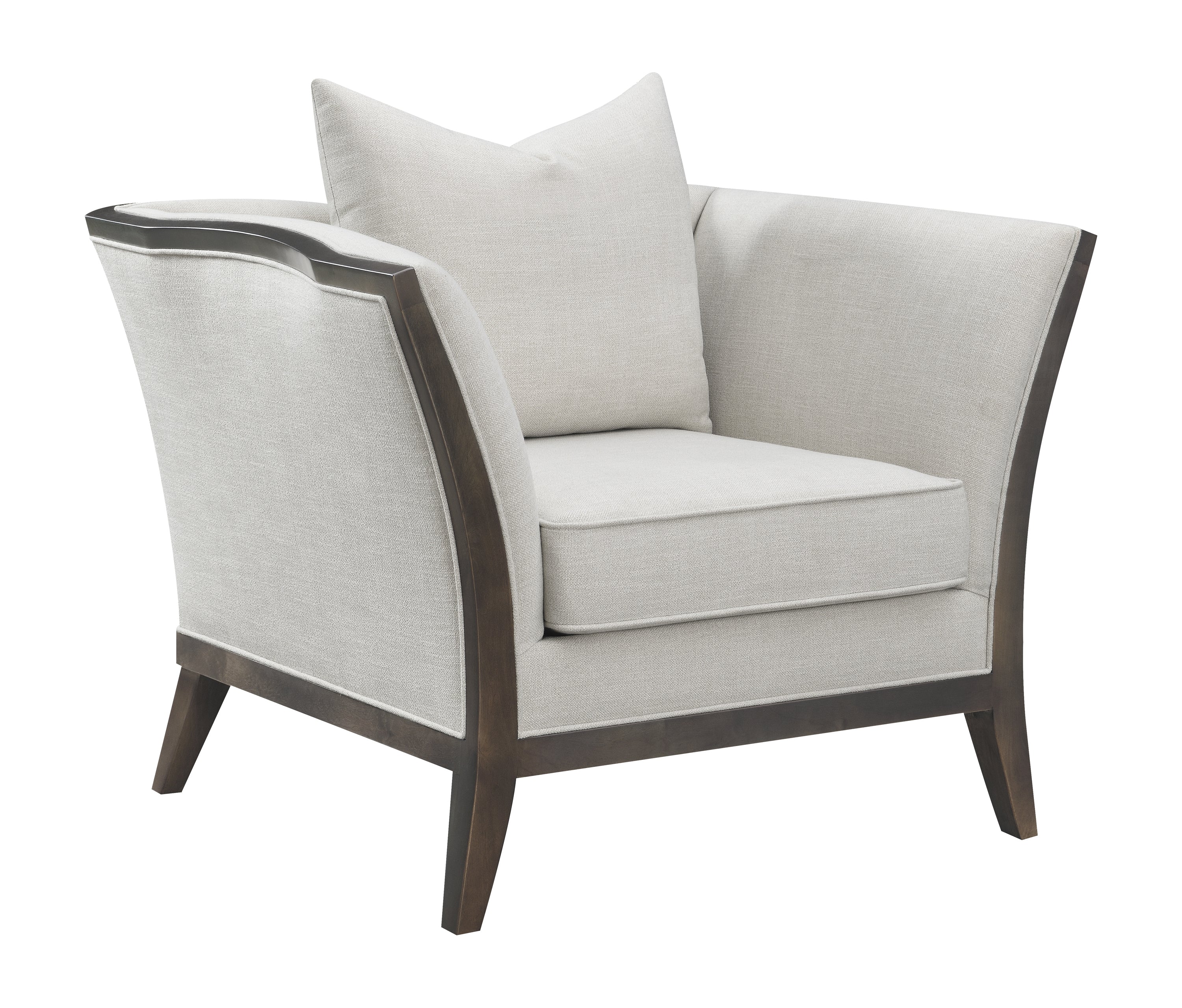 Lorraine Upholstered Chair with Flared Arms Beige